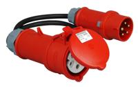 Enzo Kopp cee verloopsnoer 5p/16a/400v met fasewisselaar naar 5p/32a contra - 6316150