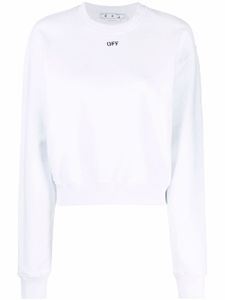 Off-White sweat Off-Stamp crop - Blanc