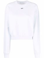 Off-White sweat Off-Stamp crop - Blanc