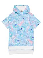 Marni Kids robe imprimée à capuche - Bleu - thumbnail