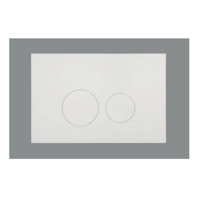 Bedieningsplaat Qeramiq Push Met DualfFush Frontbediening ABS Rond Glans Wit