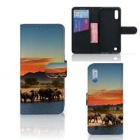 Samsung Galaxy M10 | Telefoonhoesje | Met pasjeshouder | Olifanten