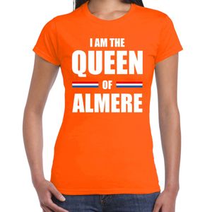 I am the Queen of Almere Koningsdag t-shirt oranje voor dames