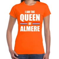 I am the Queen of Almere Koningsdag t-shirt oranje voor dames - thumbnail