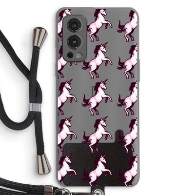 Musketon Unicorn: OnePlus Nord 2 5G Transparant Hoesje met koord