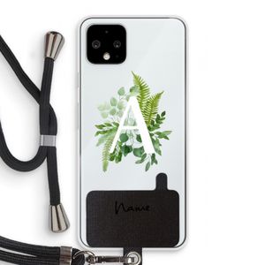 Green Brush: Pixel 4 Transparant Hoesje met koord
