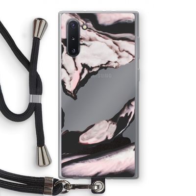 Roze stroom: Samsung Galaxy Note 10 Transparant Hoesje met koord
