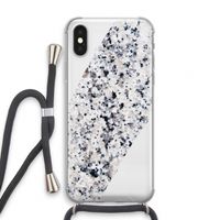 Gespikkelde marmer: iPhone XS Transparant Hoesje met koord