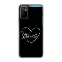 Friends heart black: Xiaomi Poco M3 Pro 5G Transparant Hoesje