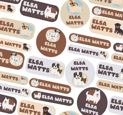 Hondenschool ontwerpen gepersonaliseerde sticker