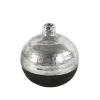 Countryfield vaas terri rond s zwart/zilverkleurig 12 cm | 12 stuks