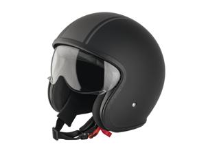 ULTIMATE SPEED Scooterhelm met vizier XL (Zwart/grijs/strepen)