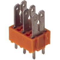 Weidmüller 9500520000 Splitter voor platte connectoren Insteekbreedte: 6.3 mm Insteekdikte: 0.8 mm 180 ° Deels geïsoleerd Oranje, Zilver 50 stuk(s)