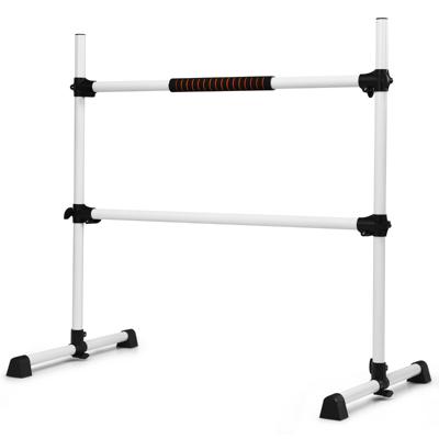 Ballet Barre Draagbare Vrijstaande Ballet Barre met Verstelbare Hoogte Dubbele Fitness Ballet Stang voor Dansen Stretchen Wit