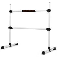 Ballet Barre Draagbare Vrijstaande Ballet Barre met Verstelbare Hoogte Dubbele Fitness Ballet Stang voor Dansen Stretchen Wit