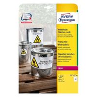 Avery-Zweckform L4718REV-20 Folie-etiketten 70 x 37 mm Polyester folie Wit 480 stuk(s) Weer verwijderbaar Laser (kleur), Laser (zwart/wit), Kopiëren (kleur), - thumbnail