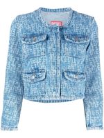 Diesel veste en jean monogrammée De-Velop-Sp1 - Bleu