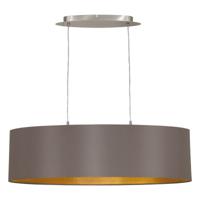 Eglo Landelijke hanglamp Maserlo 78cm cappucino met goud 31614