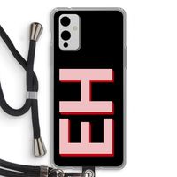 Monogram: OnePlus 9 Transparant Hoesje met koord