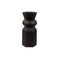 present time - Vase Geo King polyresin black - thumbnail