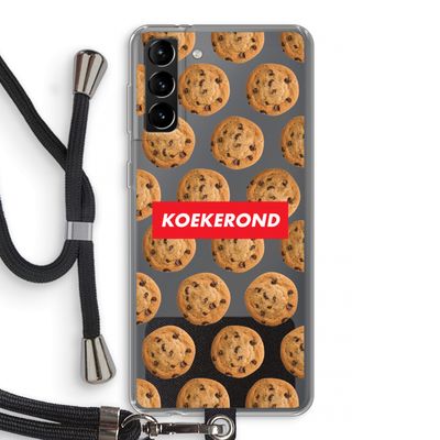 Koekerond: Samsung Galaxy S21 Plus Transparant Hoesje met koord