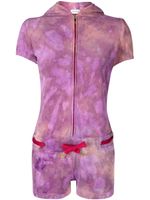 Stain Shade combishort tie dye à capuche - Violet - thumbnail