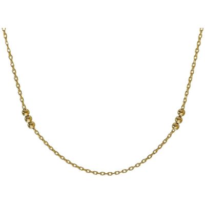 Glow 202.2185.45 Ketting Bolletjes geelgoud 2 mm 45 cm