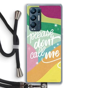 Don't call: Oppo Find X3 Neo Transparant Hoesje met koord