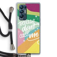 Don't call: Oppo Find X3 Neo Transparant Hoesje met koord