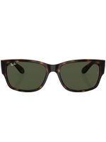 Ray-Ban lunettes de soleil rectangulaires à effet écailles de tortue - Vert - thumbnail