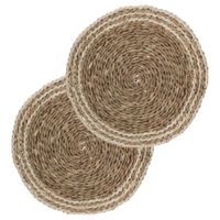 Set van 6x stuks placemats zeegras naturel 38 cm