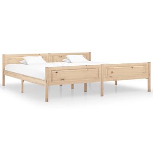 Bedframe massief grenenhout 200x200 cm