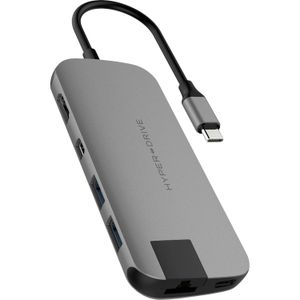 HYPER HyperDrive SLIM USB 3.2 Gen 1 (3.1 Gen 1) Type-C Zwart, Grijs