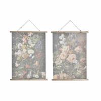 Schilderij DKD Home Decor Blommor Modern 75 x 2 x 100 cm (2 Stuks)