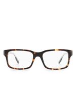 Zegna tortoiseshell-effect square-frame glasses - Marron