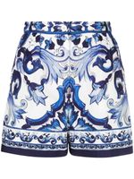 Dolce & Gabbana short à imprimé Majolica - Bleu