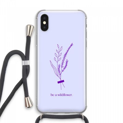 Be a wildflower: iPhone XS Max Transparant Hoesje met koord