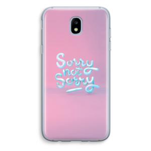 Sorry not sorry: Samsung Galaxy J5 (2017) Transparant Hoesje