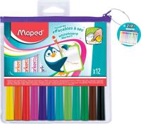 Maped Marker&apos;Peps whiteboardmarker, etui met 12 stuks in geassorteerde kleuren - thumbnail