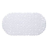 Witte anti-slip badmat 68 x 35 cm ovaal - Badmatjes