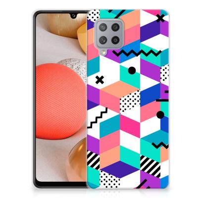 Samsung Galaxy A42 | TPU Hoesje | Blokken Kleurrijk