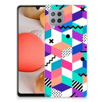Samsung Galaxy A42 | TPU Hoesje | Blokken Kleurrijk