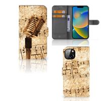 iPhone 14 Plus | Telefoonhoesje met foto | Bladmuziek | Portemonnee hoesje
