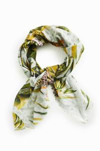 Sjaal met camoflower jungleprint - GREEN - U