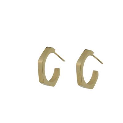 Go Dutch Label Open Creolen Hoekig Goud