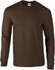 Gildan G2400 Ultra Cotton™ Long Sleeve T-Shirt - Dark Chocolate - L - thumbnail