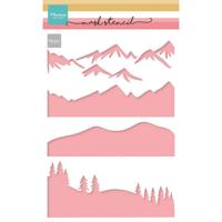 Marianne Design • mask stencil mountain scenery
