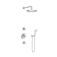 Hotbath Get together IBS2R Regendoucheset inbouw - 35cm wandarm - 30cm ronde hoofddouche - 3 standen handdouche - chroom IBS2RCR15