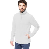 Fleece trui - wit - warme sweater - voor heren - polyester 2XL  -