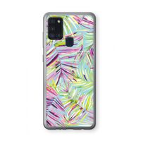 Tropical Palms Blue: Samsung Galaxy A21s Transparant Hoesje